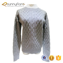 Popular 100% cashmere cable knit sweater in women